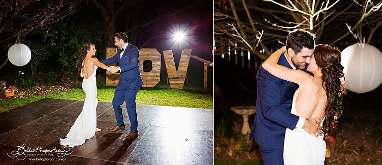 outdoor country wedding dancing under the stars