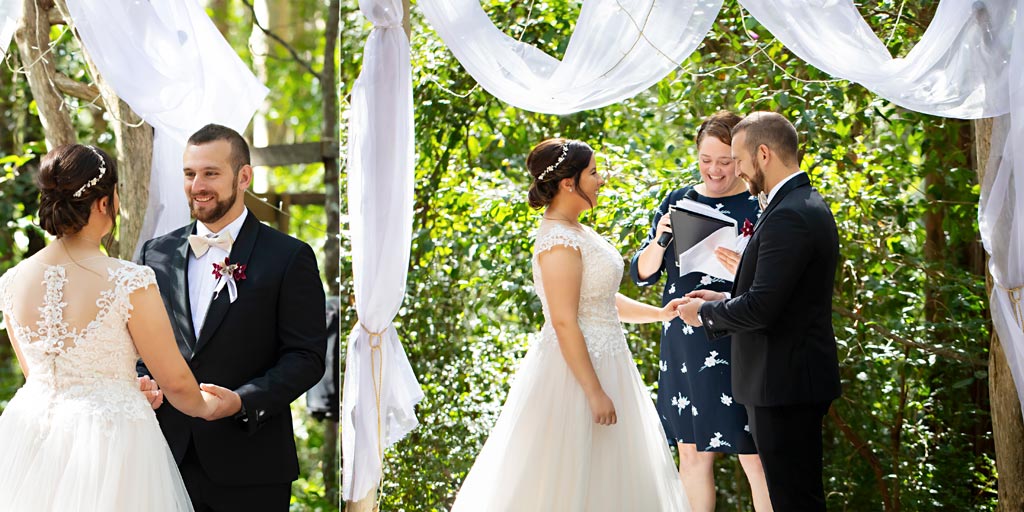 forest chapel wedding ceremony