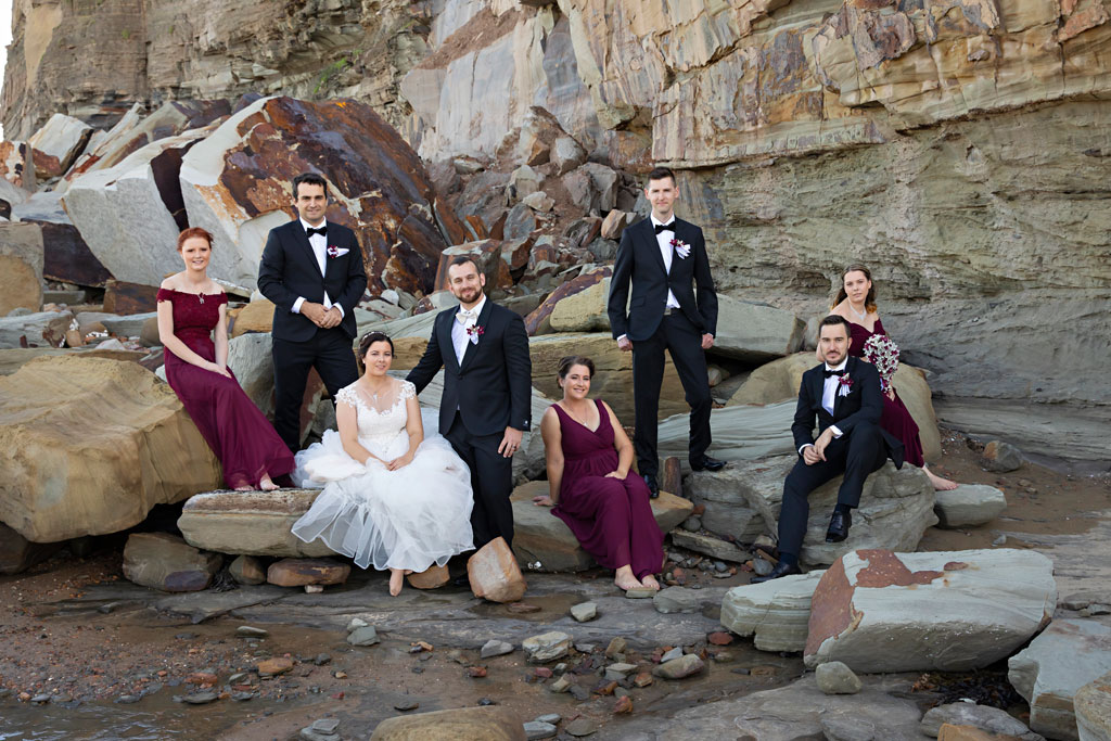 the rocks at terrigal bridal party