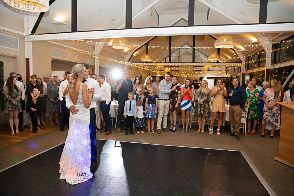 caves beach resort wedding reception bridal waltz