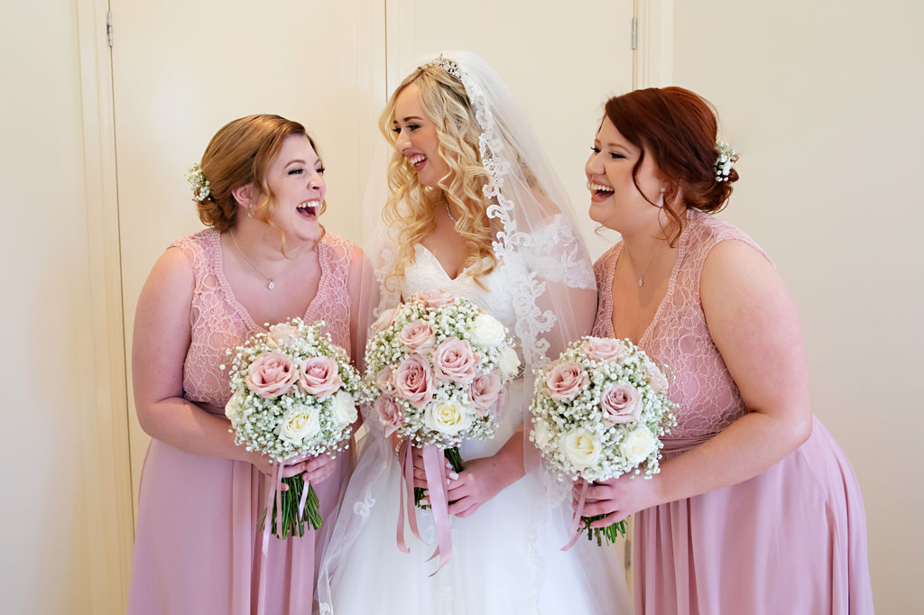 bride and bridesmaids newcastle weddings