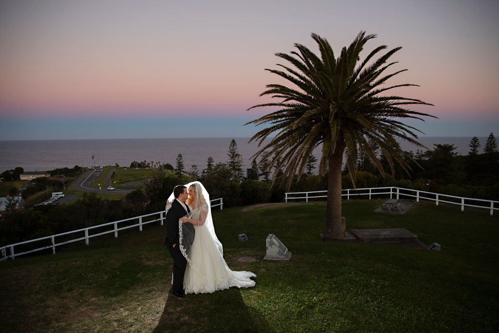 sunset photos newcastle weddings