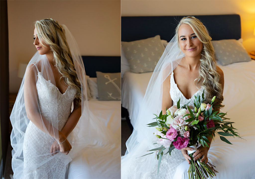 bride getting ready nelson bay wedding