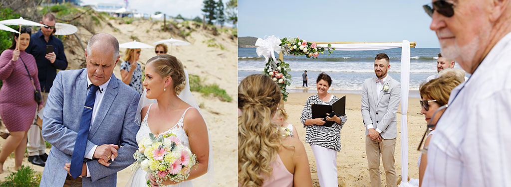 ocean beach wedding ceremony