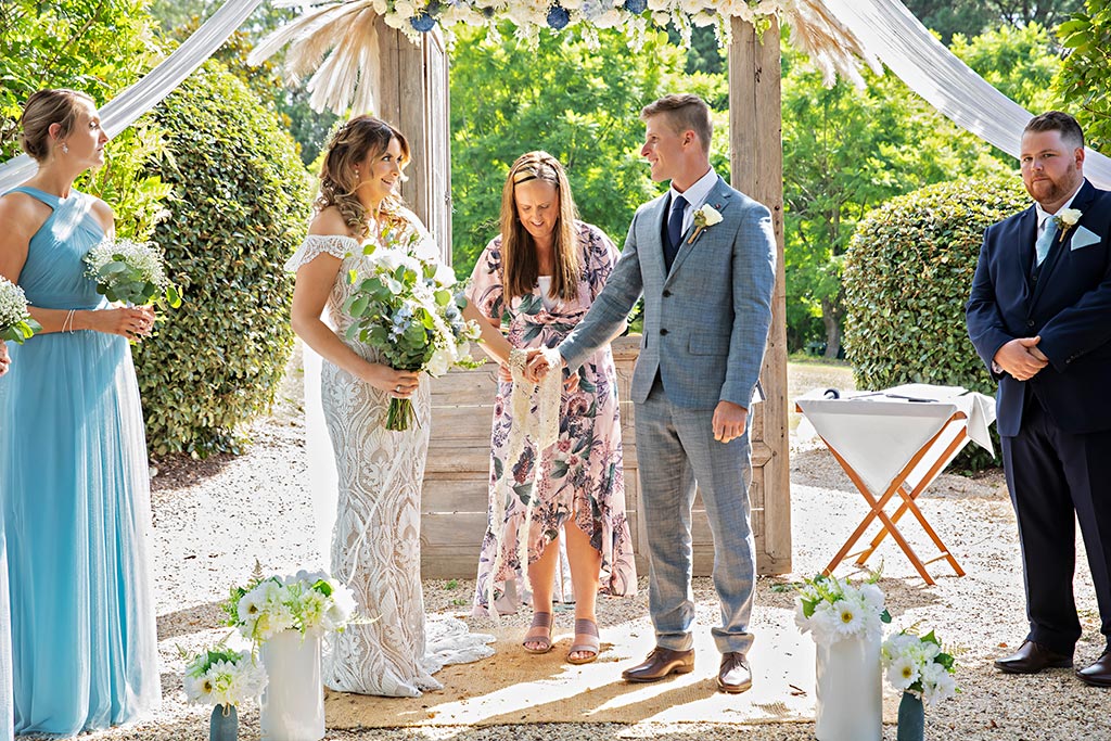 hand tying ceremony fernbank arbor