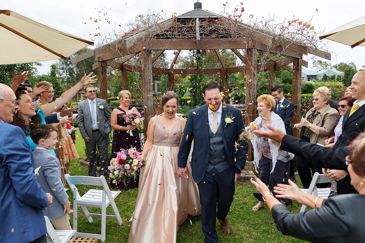 married wedding ceremony bath house garden