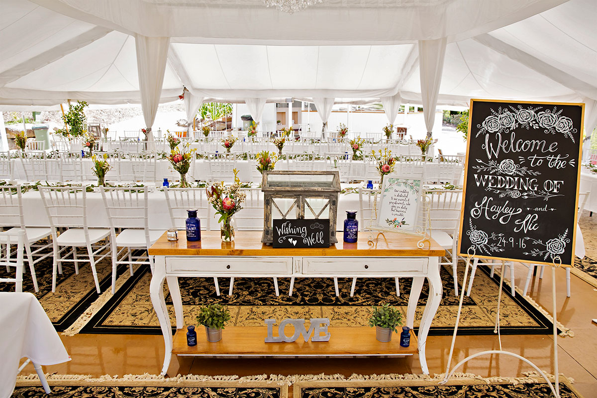 wedding marquee at fernbank farm