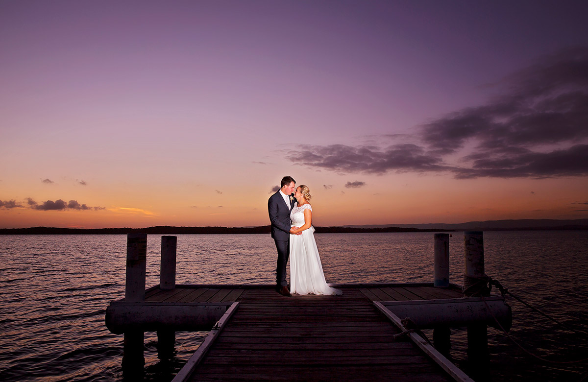sunset photos rafferts wedding bride and groom 