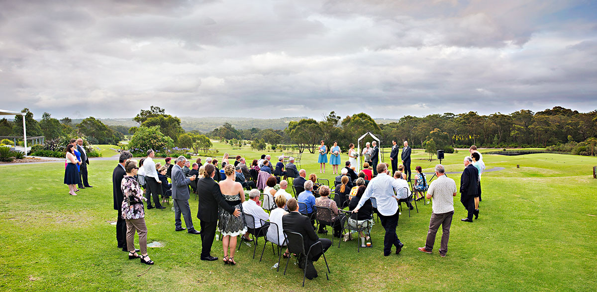 best central coast wedding venues the springs wedding ceremony on course