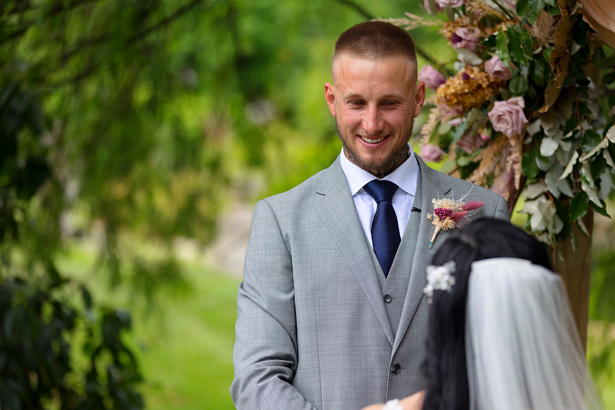 groom during ceremony 