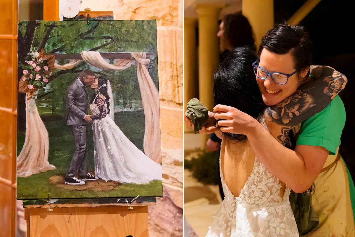 live wedding painting finished art 