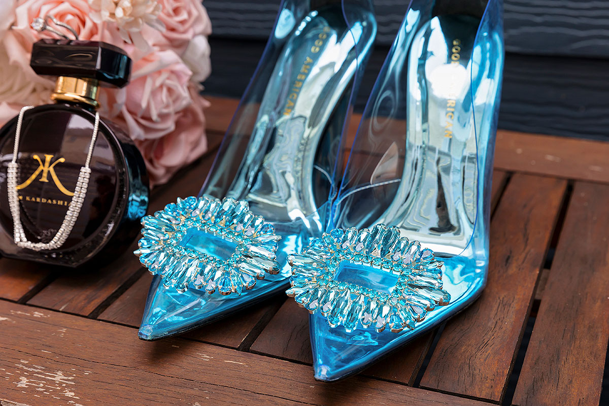 blue wedding shoes