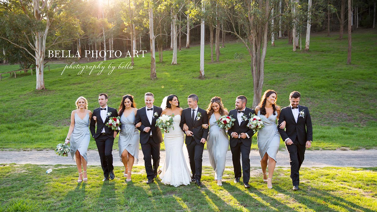 bridal party photos at glenworth valley 