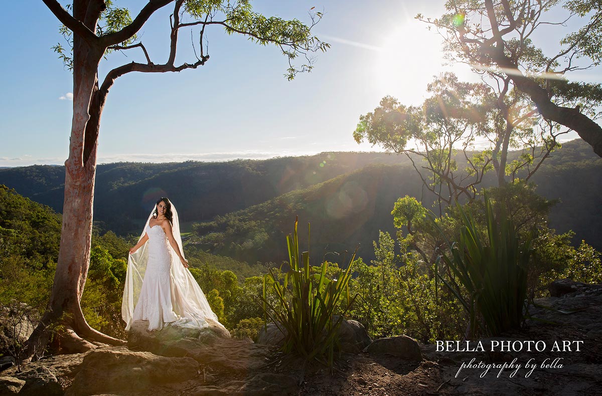 bride look out photos at glenworth valley 