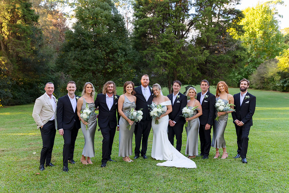 bridal party wedding photos