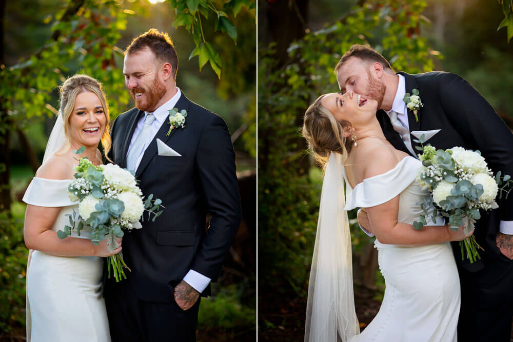 terrigal wedding photographer bride and groom in beautiful backlight