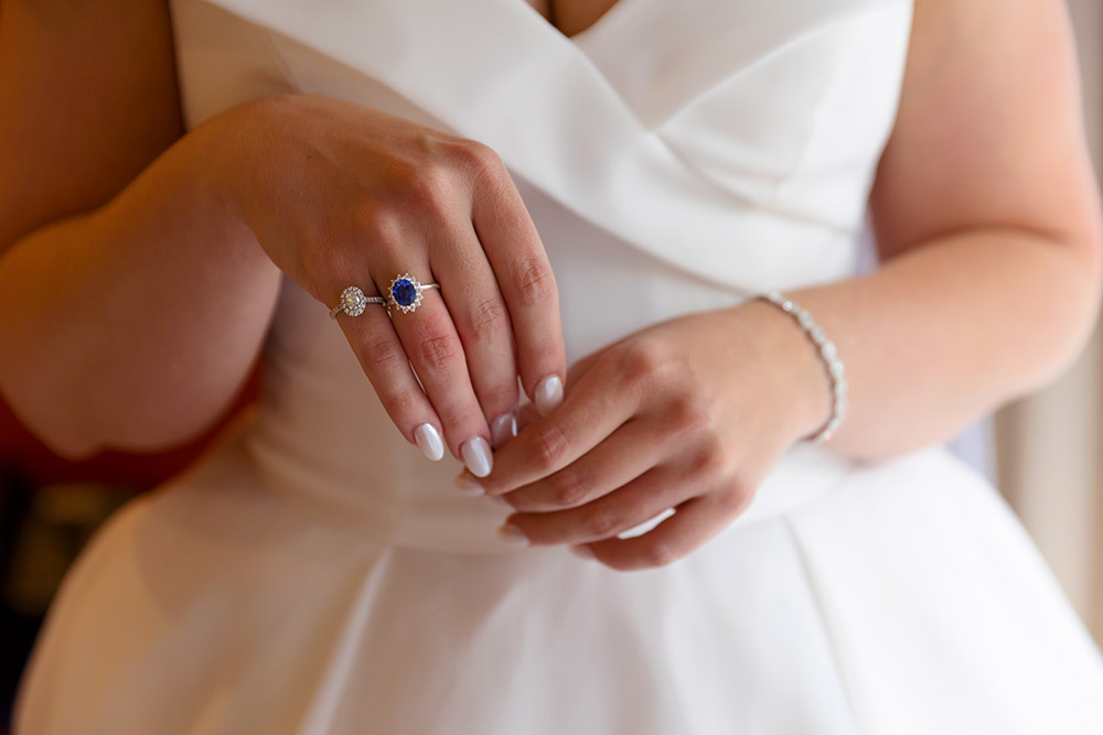 wedding jewellery on bride