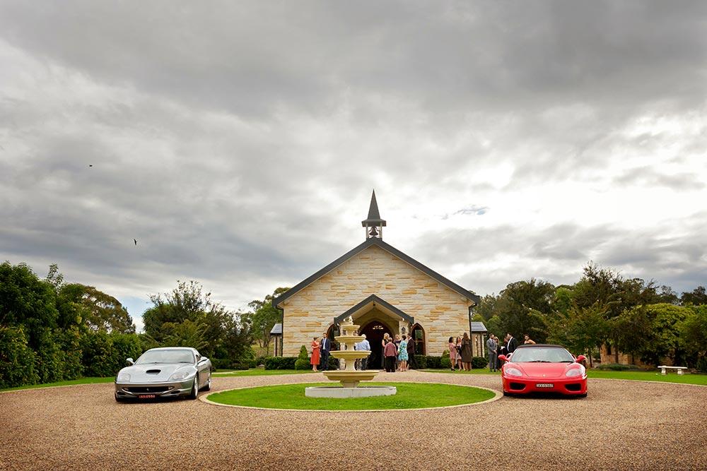 peter house wedding with ferrari wedding cars