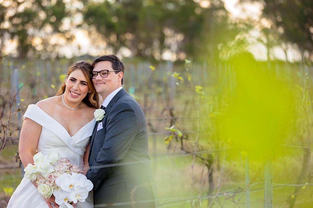 wedding photos in the vines at peterson house