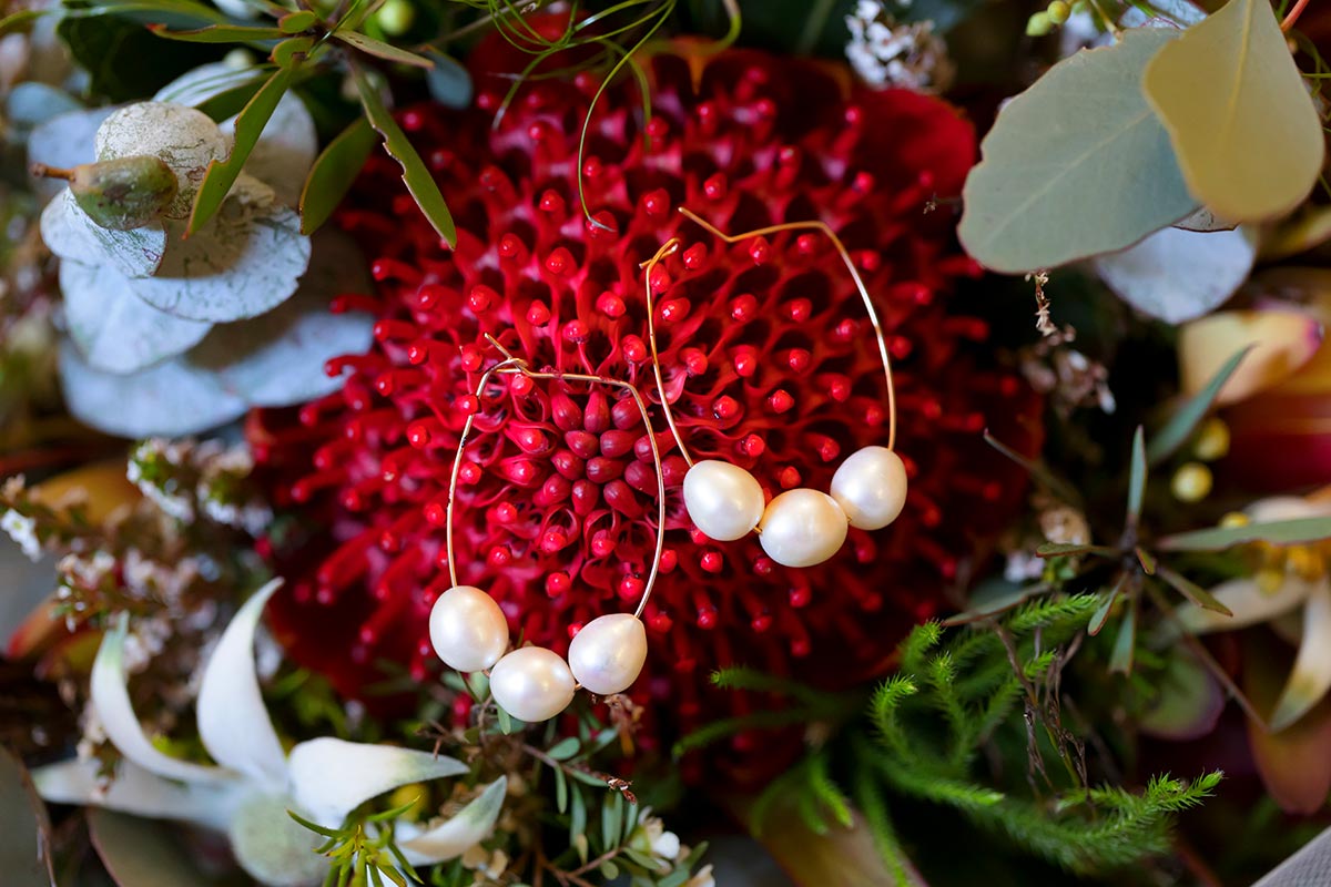 pearl wedding earings