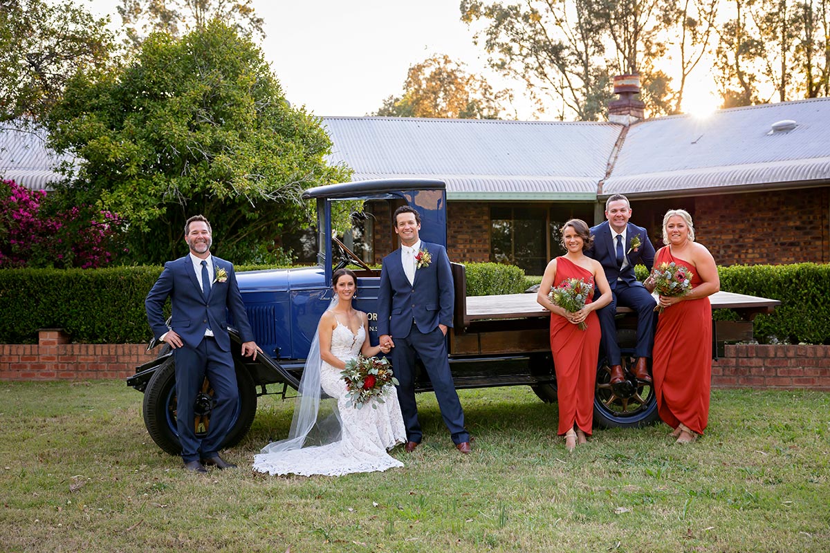 vintage truck wedding photos hunter valley