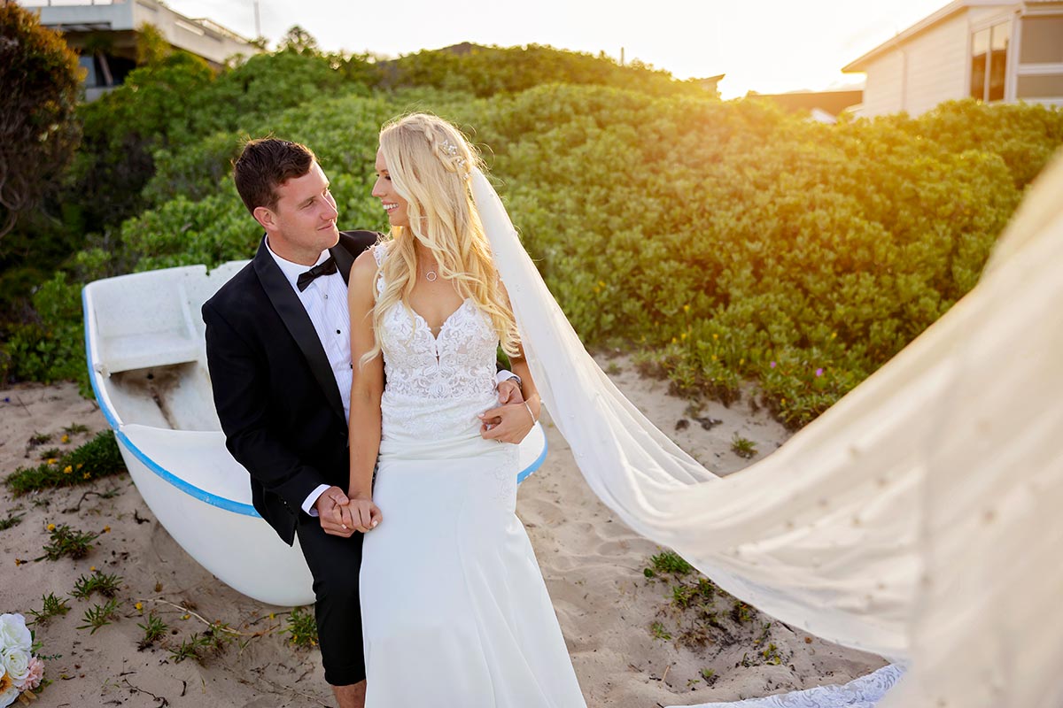 solders beach wedding