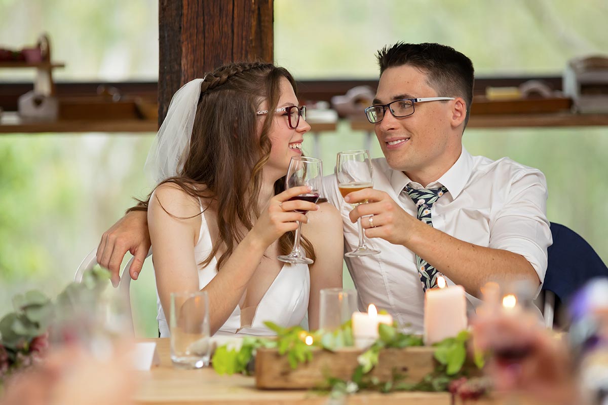 tijuanas wedding reception - bride and groom toast