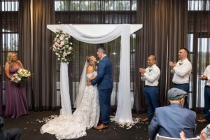 indoor wedding ceremony kooindah waters wedding